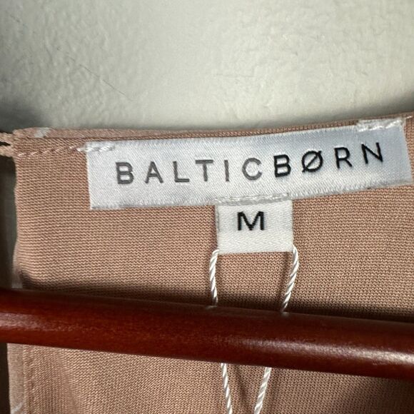 NWT Baltic Born Size Medium Long Sleeve Floral Mini Dress V-Neck Pink - Picture 3 of 5